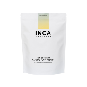 INCA Organics Skin Body Gut Natural Plant Protein (+ Hyaluronic Acid + Pre and Probiotics) Chocolate 450g- BB Dec 2026 - No Returns